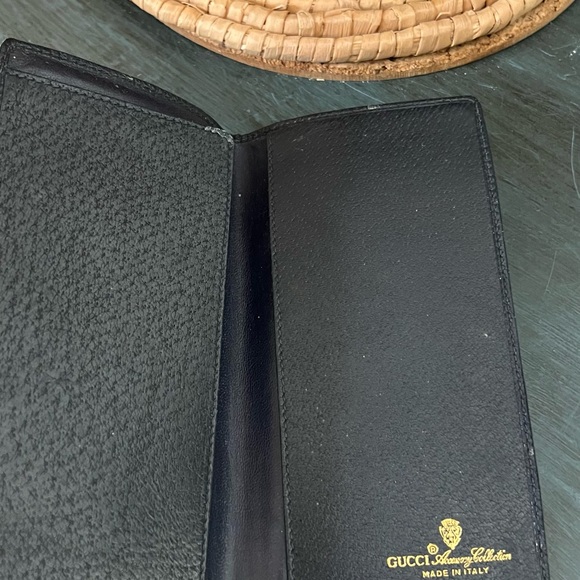 GUCCI vintage checkbook Cover. 1984 Two interior slots/sleeves. - Picture 6 of 6